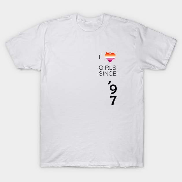 Like Girls since 1997 Lesbian Pride T-Shirt by Adult LGBTQ+ and Sexy Stuff